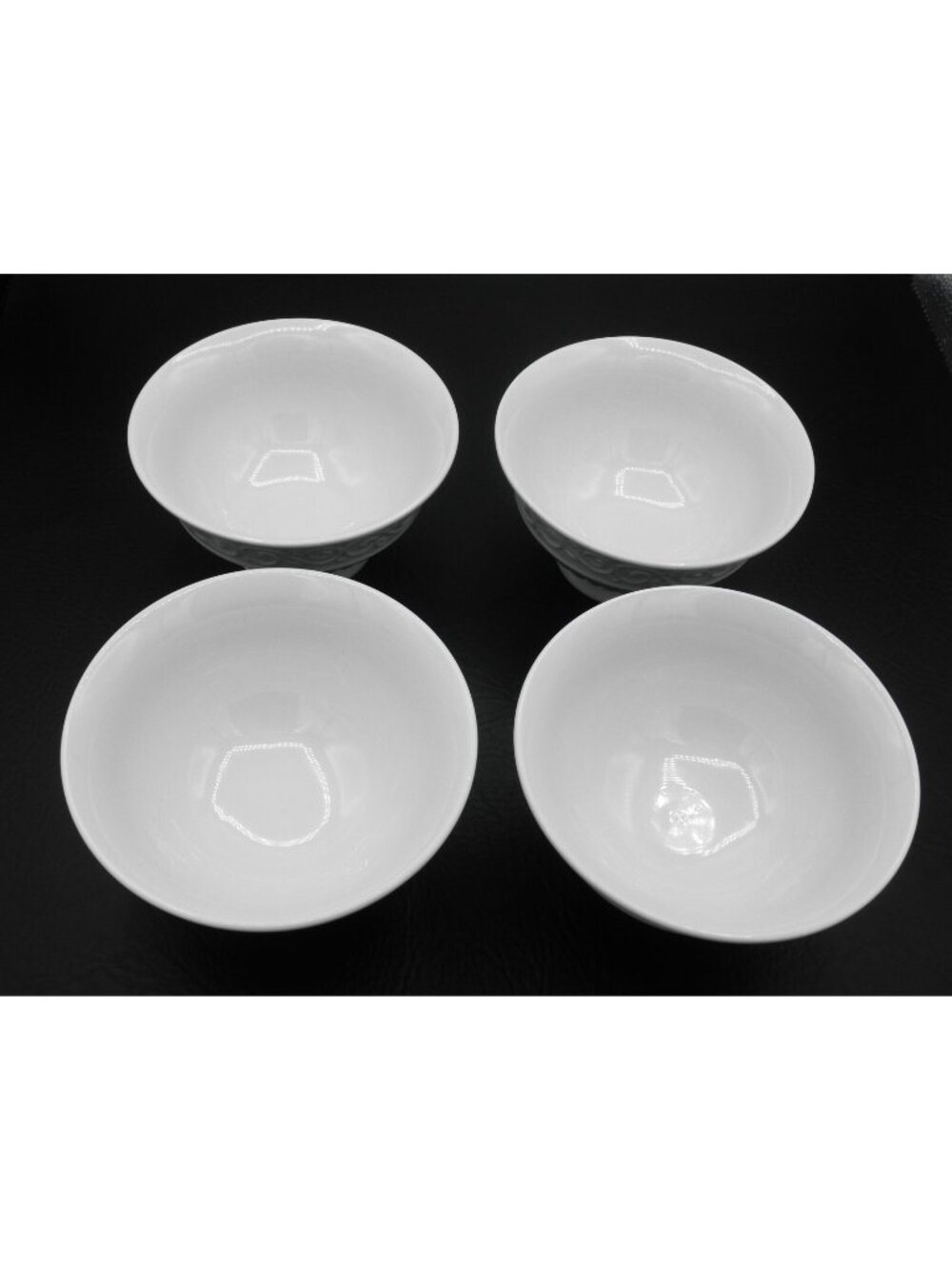 Gibson EVERYDAY CLARMONT 5.75 Inch Soup Cereal Bowls Set of 4 White